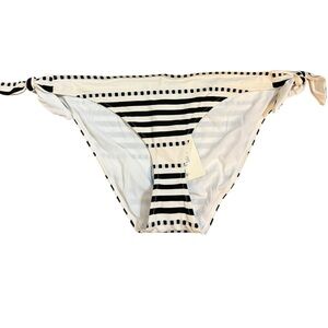Lemlem Eshe Side Tie Bikini Bottom Black Off-White Metallic Sz M New with tags‎